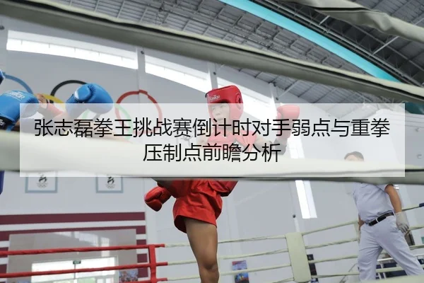 张志磊拳王挑战赛倒计时对手弱点与重拳压制点前瞻分析